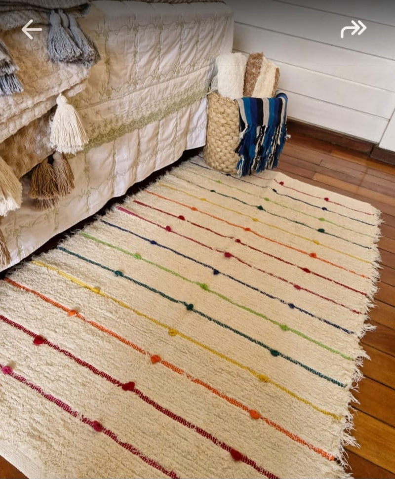 Tapete Beira Cama Pompom